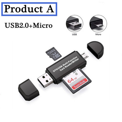 YIGETOHDE OTG Micro SD karšu lasītājs USB 3.0 karšu lasītājs 2.0 USB Micro SD adapterim Zibatmiņas disks Viedais atmiņas karšu lasītājs C tips