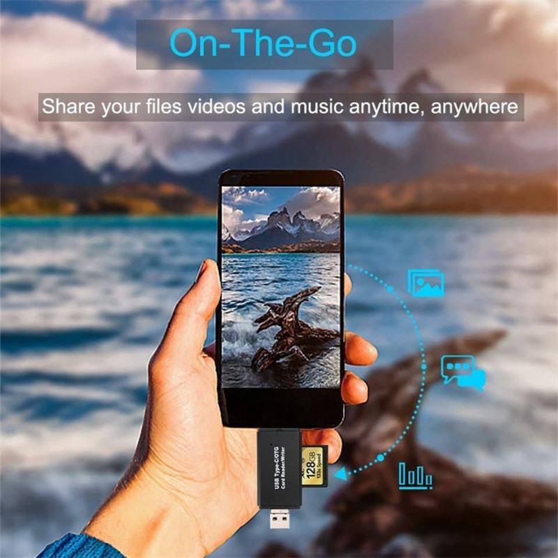 YIGETOHDE OTG Micro SD karšu lasītājs USB 3.0 karšu lasītājs 2.0 USB Micro SD adapterim Zibatmiņas disks Viedais atmiņas karšu lasītājs C tips