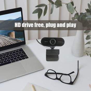 Full HD 1080p Webcam USB με Mic Mini Camera Computer, Ευέλικτο Περιστρεφόμενο, για φορητούς υπολογιστές, Webcam Desktop Webcam Online εκπαίδευση