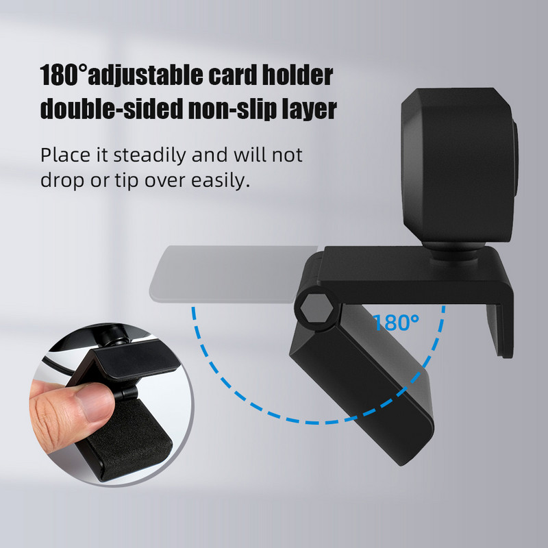 „Full HD 1080p“ žiniatinklio kamera USB su mikrofono mini kompiuterio kamera, lanksti, pasukama, skirta nešiojamiesiems kompiuteriams, staliniams kompiuteriams skirta internetinė kamera