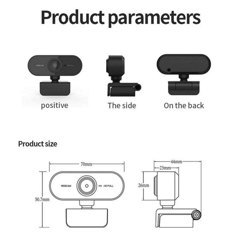 1080p Full HD web kamera Ugrađeni mikrofon USB utikač Web kamera kompatibilna za M ac prijenosno računalo Youtube Xbox Skype PC računalo