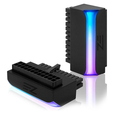 ATX 24 kontaktu līdz 90 grādu barošanas spraudņa adapteris ARGB mātesplates mātesplates barošanas avota kabelis Modulārais DIY montāžas piederums