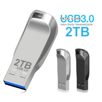 Μεταλλικός δίσκος στυλό USB3.0 2TB USB Flash Drives 1TB Pendrive Αδιάβροχο USB Flash U Disk Νέος αναβαθμισμένος προσαρμογέας TYPE-C 512G