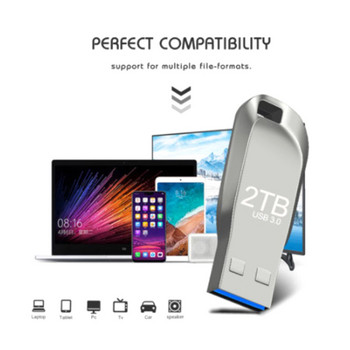 Μεταλλικός δίσκος στυλό USB3.0 2TB USB Flash Drives 1TB Pendrive Αδιάβροχο USB Flash U Disk Νέος αναβαθμισμένος προσαρμογέας TYPE-C 512G