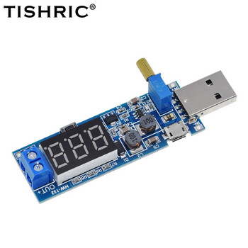 TISHRIC USB усилващ модул DC-DC 5V до 3.3V/24V USB усилващ захранващ модул USB DC конвертор 12V регулируем изход DC 1.2V-24V