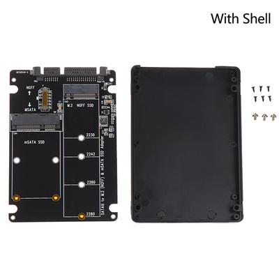 SATA 60Gbps uz M2 NGFF SATA SSD MSATA SSD adapteris MSATA uz SATA M.2 NGFF uz SATA cietā diska adaptera plate