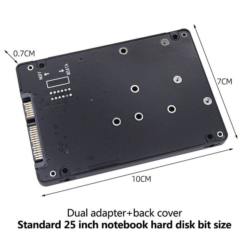 SATA 60Gbps uz M2 NGFF SATA SSD MSATA SSD adapteris MSATA uz SATA M.2 NGFF uz SATA cietā diska adaptera plate
