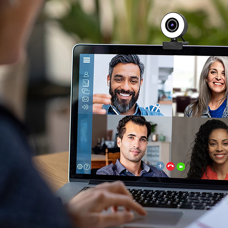 Webcam 1080P Full HD Web Camera για Υπολογιστή Φορητός υπολογιστής USB Web Cam με μικρόφωνο και Ring Light Web Camara Webcamera