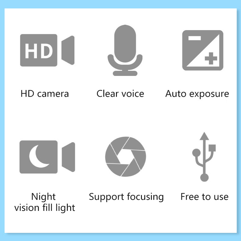 Cameră web pentru computer HD cu 4 LED-uri cu microfon pentru computer laptop Cameră web USB Cameră web video cu absorbție a sunetului încorporată