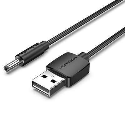 Ventilācijas USB uz līdzstrāvas 3,5 mm uzlādes kabelis USB A vīrs līdz 3,5 ligzda savienotājs 5 V barošanas avota lādētāja adapteris USB HUB barošanas kabelim