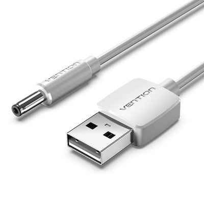 Ventilācijas USB uz līdzstrāvas 3,5 mm uzlādes kabelis USB A vīrs līdz 3,5 ligzda savienotājs 5 V barošanas avota lādētāja adapteris USB HUB barošanas kabelim