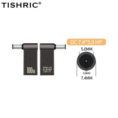 PD 100W adapter za napajanje punjača za prijenosna računala 5A 20V konektor Ženski tip-C u DC muški konverter za Lenovo/HP/DELL