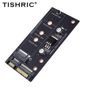 TISHRIC M.2 NGFF Msata SSD към SATA 3.0 2.5 адаптер M2 PCI SSD конвертор Riser Card за PC лаптоп Добавяне на карта до 6Gps