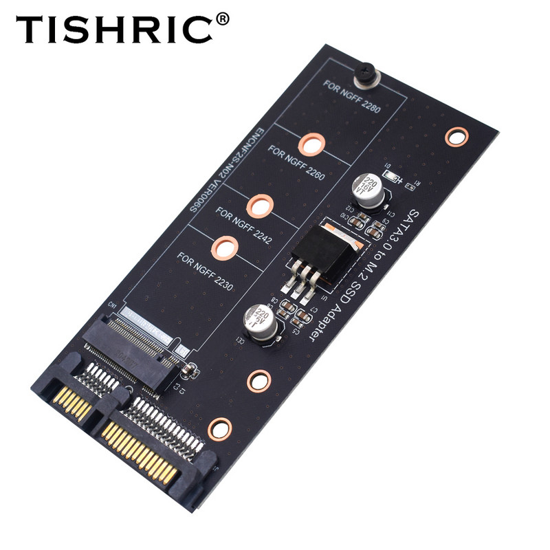 TISHRIC M.2 NGFF Msata SSD į SATA 3.0 2.5 Adapter M2 PCI SSD keitiklio stovo kortelė, skirta nešiojamam kompiuteriui pridėti iki 6Gps