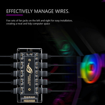5V 3 pin ARGB RGBW Καλώδιο ASUS AURA SYNC RGB 10 Hub Splitter SATA Power Extension Cable Adapter LED Strip Light PC RGB Fan Cooler