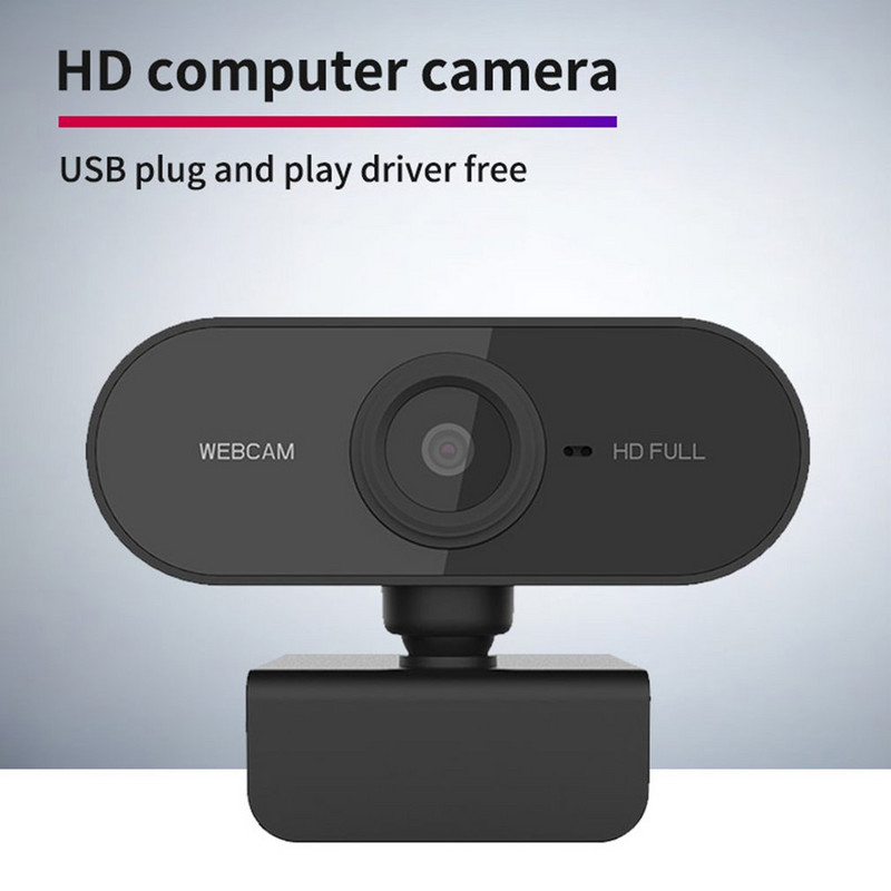 Cameră Web HD 1080P pentru computer Cameră web pentru computer cu microfon Camere pentru difuzare în direct Apeluri video Conferință Lucru PC Conexiune USB