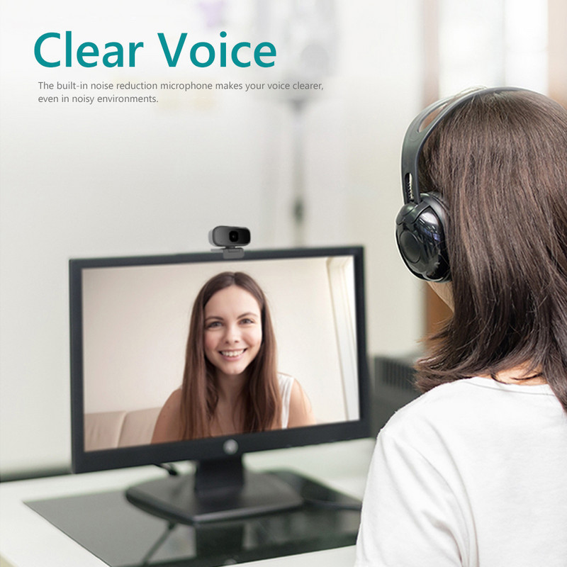Web kamera Ugrađeni HD mikrofon za poništavanje buke Automatski fokus Live Streaming Video konferencija USB Plug N Play Web kamera za PC