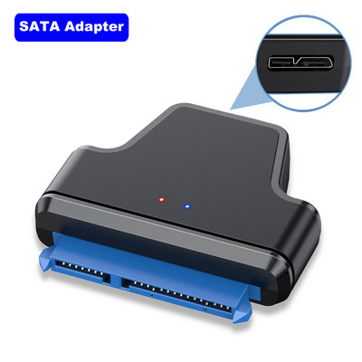 Adaptor cablu SATA la USB 3.0 / 2.0 PÂNĂ LA 6 Gbps 7+15/22 pini pentru suport pentru hard disk extern SSD HDD de 2,5 inchi Sata III SATA 3