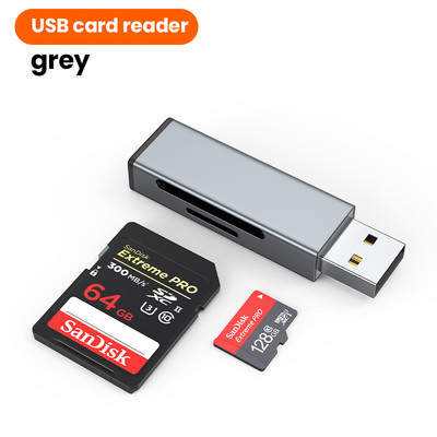 2in1 USB/Type-C Card Reader USB 2.0 SD/Micro SD TF OTG Smart Card Memory Adapter for Laptop USB2.0 SD Card Reader