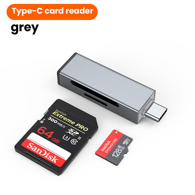 2in1 USB/Type-C Card Reader USB 2.0 SD/Micro SD TF OTG Smart Card Memory Adapter for Laptop USB2.0 SD Card Reader