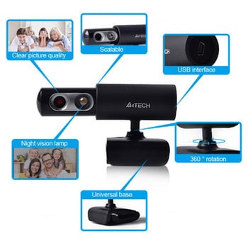Αναβάθμιση HD 720P Webcam USB 2.0 Υπολογιστής Web Camera με ενσωματωμένο μικρόφωνο για υπολογιστή Επιτραπέζιος φορητός υπολογιστής για διαδικτυακά μαθήματα Διάσκεψη βίντεο