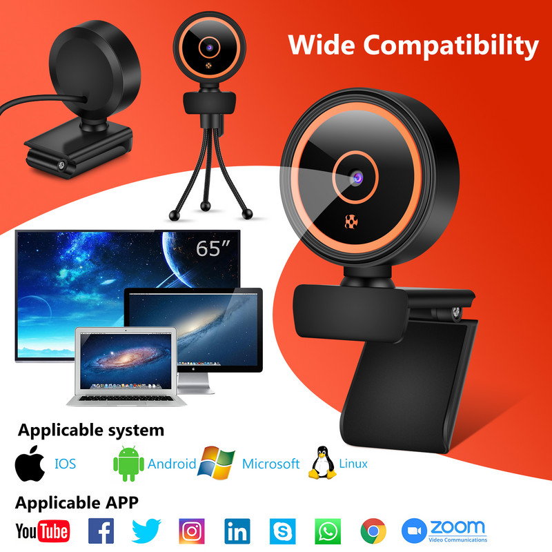 1080p webkamera webkamera 1080p Full HD webkamera mikrofonnal Autofókuszos mini USB kamera PC számítógéphez Mac laptop webkamera