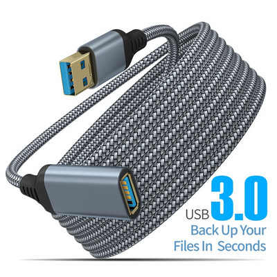 Cablu de date de transmisie de mare viteză USB 3.0 3.1 împletit din nailon 3.1 cablu de prelungire pentru imprimantă pentru cameră pentru computer 1/2/3M