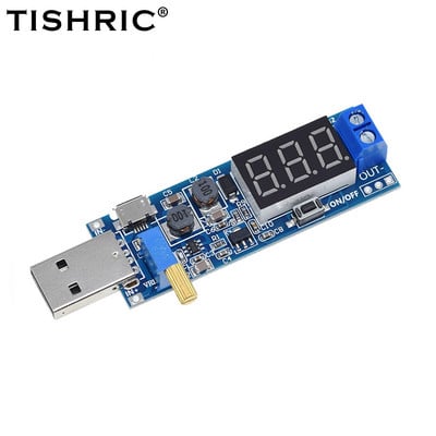 TISHRIC Boost Buck Converter USB Step Up/Down USB DC 5V la 3.3V/12V USB Boost Modul de surse de alimentare Ieșire reglabilă DC 1.2V-24V