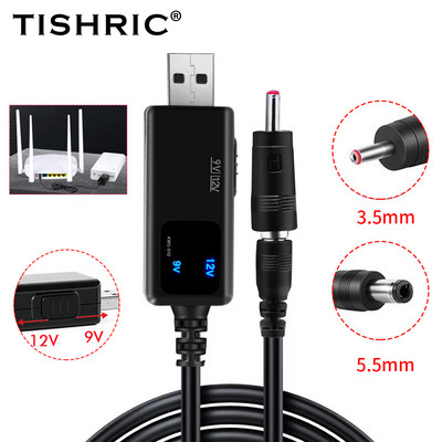 TISHRIC DC USB 5V 9V 12V adapter USB kabel za pojačanje napajanja Kabel za napajanje USB žica za modul usmjerivača WIFI pretvarač preko PowerBank