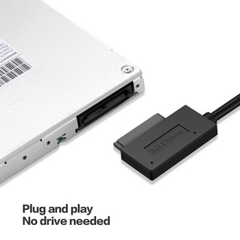 Το νεότερο καλώδιο μετατροπέα προσαρμογέα USB 2.0 σε Mini Sata II 7+6 13 ακίδων για φορητό υπολογιστή DVD/CD ROM Slimline Drive Διαθέσιμο για