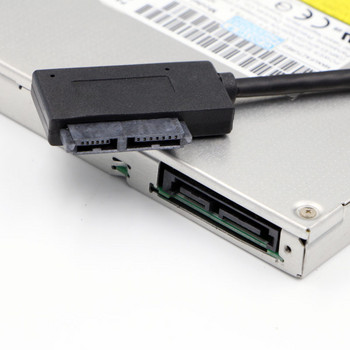Най-новият USB 2.0 към Mini Sata II 7+6 13-пинов адаптерен кабел за конвертор за лаптоп DVD/CD ROM тънко устройство На склад за