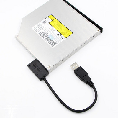 Newest USB 2.0 To Mini Sata II 7+6 13Pin Adapter Converter Cable For Laptop DVD/CD ROM Slimline Drive In Stock For