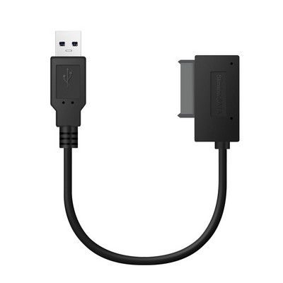 Naujausias USB 2.0 į Mini Sata II 7+6 13 kontaktų adapterio keitiklio laidas nešiojamojo kompiuterio DVD/CD ROM Slimline diskas, skirtas