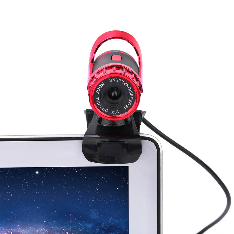 Nagy felbontású forgatható éjjellátó webkamera USB webkamera 360 fokos MIC Clip-on számítógép PC laptop notebook webkamera
