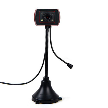 Δωρεάν αποστολή Κάμερα υπολογιστή Led HD Webcam Επιτραπέζιος υπολογιστής υπολογιστής βίντεο Usb με μικρόφωνο Κάμερα νυχτερινής όρασης Μίνι κάμερα Usb