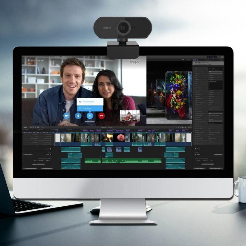 USB 2.0 Eredeti Full HD 1080P webkamera digitális webkamera mikrofonnal PC számítógéphez laptophoz webkamera