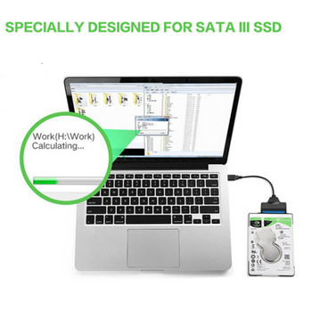 LccKaa Sata 3 към Type-C кабел USB 3.1 USB C към SATA адаптер Поддръжка до 6 Gbps 2,5 инча SSD HDD твърд диск 22-пинов SATA кабел