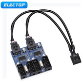ELECTOP USB 9pin kartica za proširenje muški 1 na 2 / 4 ženski produžni kabel adapter strujna ploča 2.0 HUB čvorište za matičnu ploču stolnog računala