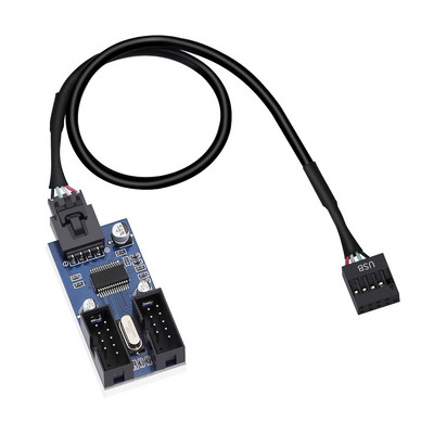 ELECTOP USB 9pin kartica za proširenje muški 1 na 2 / 4 ženski produžni kabel adapter strujna ploča 2.0 HUB čvorište za matičnu ploču stolnog računala