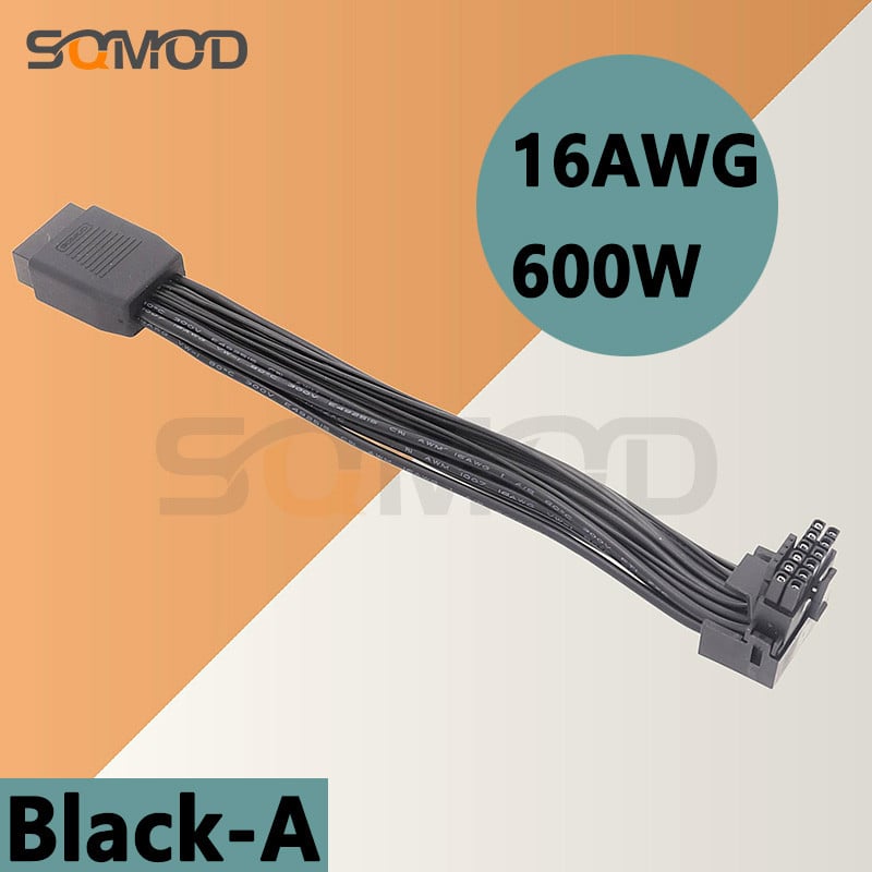Κάρτα βίντεο 16Pin Elbow Νέα κάρτα βίντεο 12VHPWR Straight Head Turning Head Line PCIE 5.0 Elbow Line 12+4P 90 Degree Elbow GPU