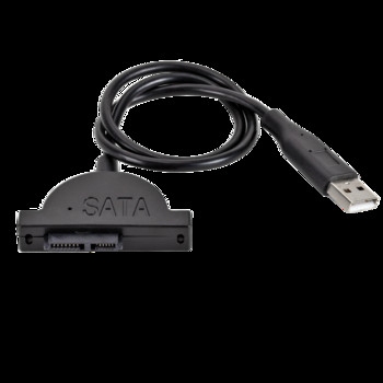 PzzPss USB 2.0 σε Mini Sata II 7+6 Προσαρμογέας 13 ακίδων για φορητό υπολογιστή CD/DVD ROM Slimline μετατροπέα καλωδίου βίδες σταθερού στυλ 1 τεμ.