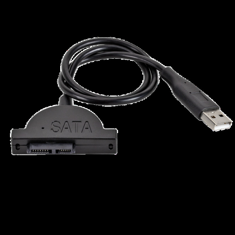 PzzPss USB 2.0 – Mini Sata II 7+6 13 tűs adapter laptop CD/DVD ROM-hoz Slimline Drive Converter kábelcsavarok Stabil stílusú 1db