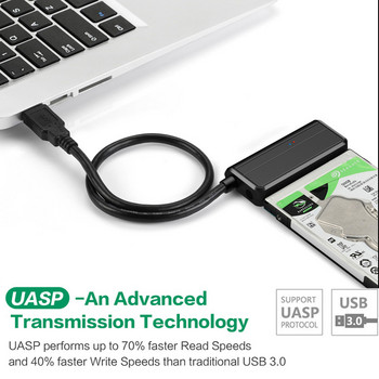 USB SATA Ⅲ кабел Sata към USB 3.0 адаптер 5 Gbps поддръжка 2.5/3.5 In външен SSD HDD Адаптиране на твърд диск 3.5 Sata 3 към USB Адаптиране на компютър
