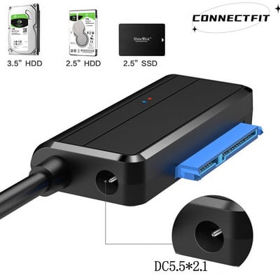 USB SATA Ⅲ kaabel Sata to USB 3.0 adapteri 5 Gbps tugi 2,5/3,5 tollise välise SSD kõvaketta kohandamiseks kõvaketas 3.5 Sata 3 USB Adapt PC