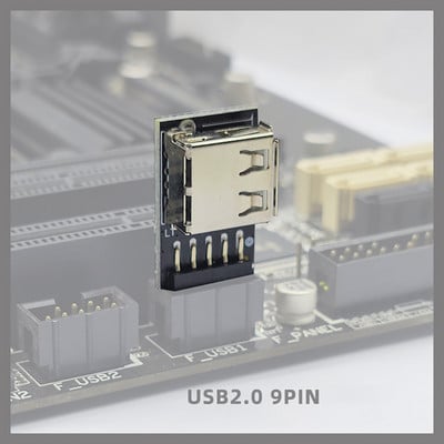 Mātesplates USB2.0 9 kontaktu A tipa versijai/ 9 kontaktu TYPE-E pārveidotājam USB3.2 TYPE-E interfeisa galvenes adapterim USB 2.0 paplašinātāja kartei