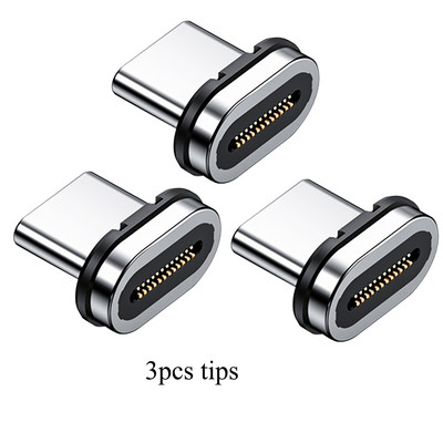 FONKEN 24Pins USB 4 magnētiskais adapteris Type C 140W priekš Macbook Pro Air Samsung 40G 20G 8K@60Hz USB C ātrās uzlādes magnēta pārveidotājs