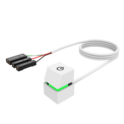 Lumini LED colorate portabile de 2 m Comutator de birou pentru computer Placă de bază pentru PC Buton de pornire/oprire pornire extern Cablu de prelungire