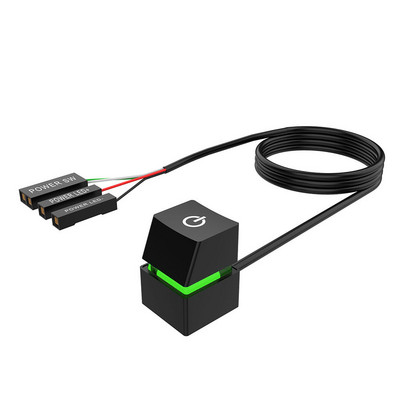 Lumini LED colorate portabile de 2 m Comutator de birou pentru computer Placă de bază pentru PC Buton de pornire/oprire pornire extern Cablu de prelungire