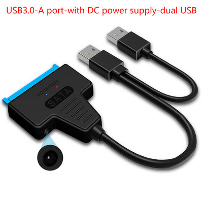 USB SATA 3 kaabel SATA to USB 3.0 / USB 2.0 kaabli adapteri tugi 2,5 tolli/3,5 tolli väline SSD kõvaketas Sata III alalisvoolu toide