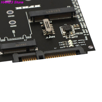 Търговия на едро M.2 NGFF MSATA SSD към SATA 3.0 адаптер 2 в 1 конверторна карта за компютърен лаптоп